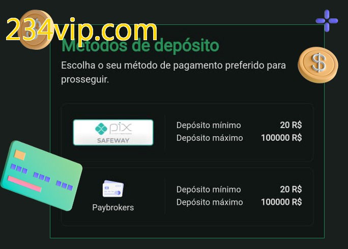 O cassino 234vip.combet oferece uma grande variedade de métodos de pagamento